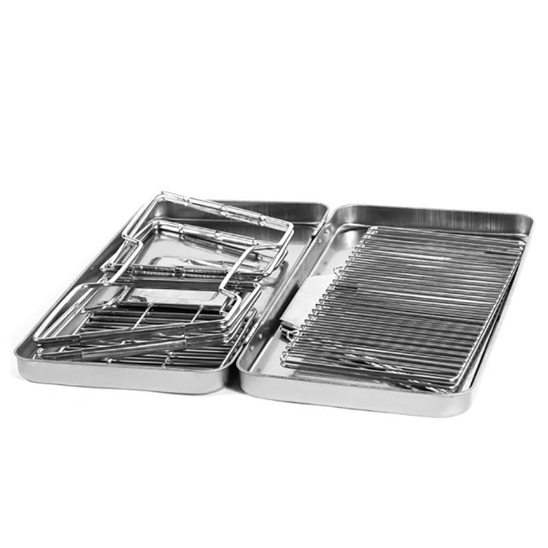 HALIN Stainless Steel Folding Grill Outdoor Portable Camping Stove Camping Burning Table Barbecue Grill (BPA Free No FDA Certificate) HALIN Stainless Steel Folding Grill Outdoor Portable Camping Stove Camping Burning Table Barbecue Grill (BPA Free No FDA Certificate)
